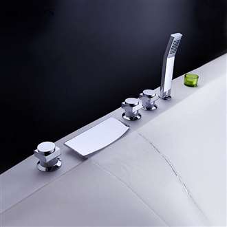 Fontana Chrome Waterfall Bathtub Faucet System