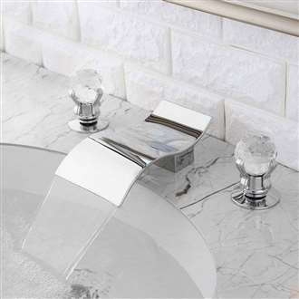 Fontana Santo Chrome Waterfall Bathroom Sink Faucet