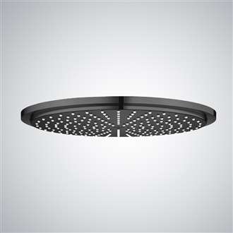 Fontana 10" matte black Round LED Rainfall Showerhead