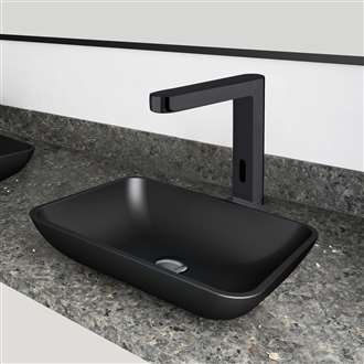 Fontana Vessel Sink and Gold Touchless Motion Sensor Faucet Combo