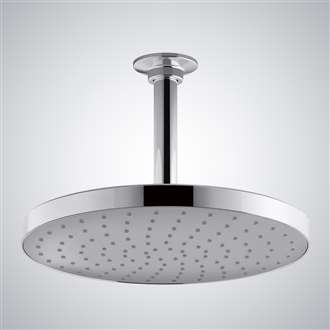 Fontana Creteil Round Rain Shower Head with Master Clean Spray Face in Chrome Finish