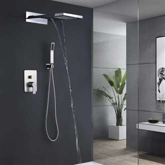 Fontana 22" Venice Multifunctional Shower Polished 3 Way Rainfall Shower Set