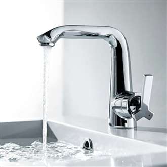 Bravat Contemp Design Chrome Sink Faucet