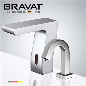 Bravat Commercial Automatic Motion Chrome Sensor Faucets with Automatic Soap Dispenser