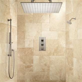 FontanaShowers Brushed Nickel Rainfall Shower Set