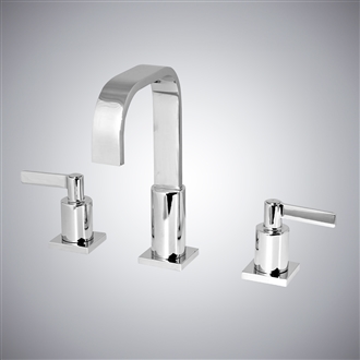 Fontana Kelowna Deck-Mount Bathroom Sink Faucet in Chrome