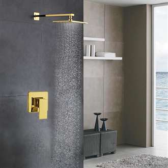 Marsala Luxury Gold Wall Mount Rainfall Shower Set