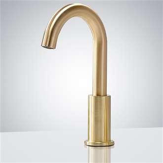 Fontana Strasbourg Brushed Gold Deck Mounted Sensor Faucet