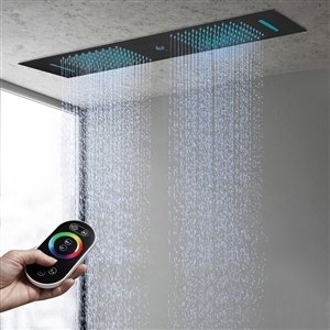 Fontana Tranquil Flow Matte Black Smart Musical Shower Head