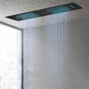 Fontana Hydro SilkMatte Black Phone Control Ceiling Mounted Shower Head