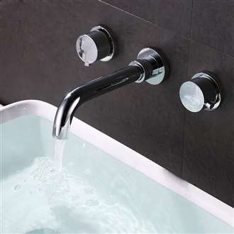 Campania Chrome Wall Mount Mixer Bathroom Sink Faucet