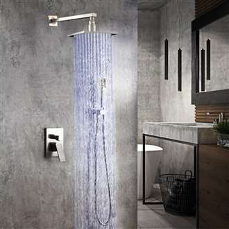 Fontana Flavia Brushed Nickel Color Changing LED Rainfall Shower Set