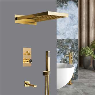 Fontana Mia Designer Gold Finish Shower Set