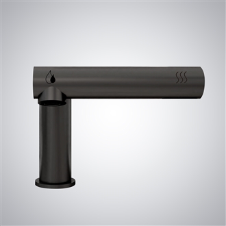 Fontana Riom Black 2-in-1 Touchless Faucet With Hand Dryer