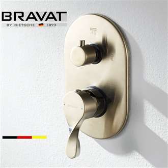 Bravat Antique Style Golden Wall Mount Shower Mixer