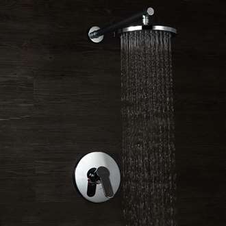 Fontana Winslow Rainfall Wall Mounted Round Shower Head