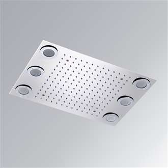 Fontana Atlanta Recessed Ceiling Mount Rainfall Remote Controlled LED Ceiling Showerhead