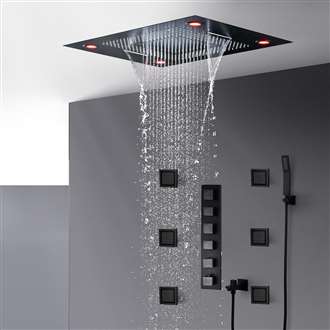 Texas LED Remote Control Brass Shower Set