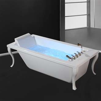 Fontana One Person Solid Surface Indoor Soaking Bathtub