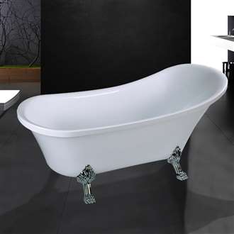 Atlanta White Indoor Soaking Acrylic Bathtub