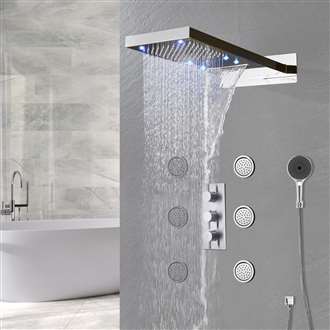 Fontana Warsaw Waterfall & Rainfall LED Shower System