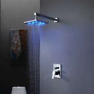 Fontana Square LED Rainfall Showerhead with Mixer